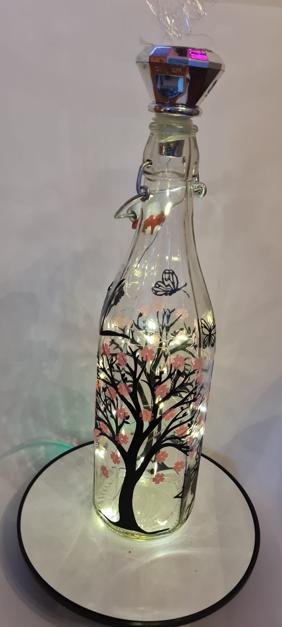 Magische Feenflasche mit Solarbetrieb UV-Licht – Regenfest für Garten &  Zuhause