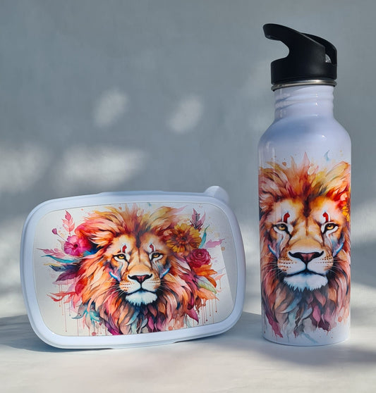 Lunchbox & Trinkflasche – „Löwe“ | Set oder einzeln erhältlich