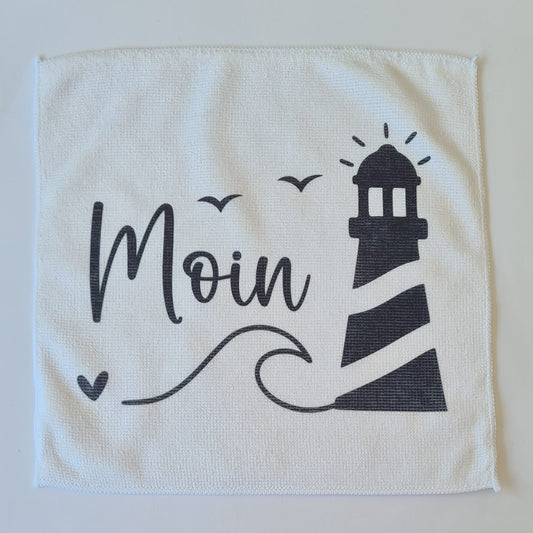 Mikrofaser-Tuch "Moin" – 30 x 30 cm