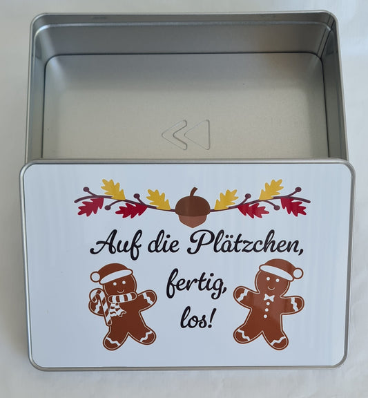 Keksdose „Auf die Plätzchen, fertig, los!