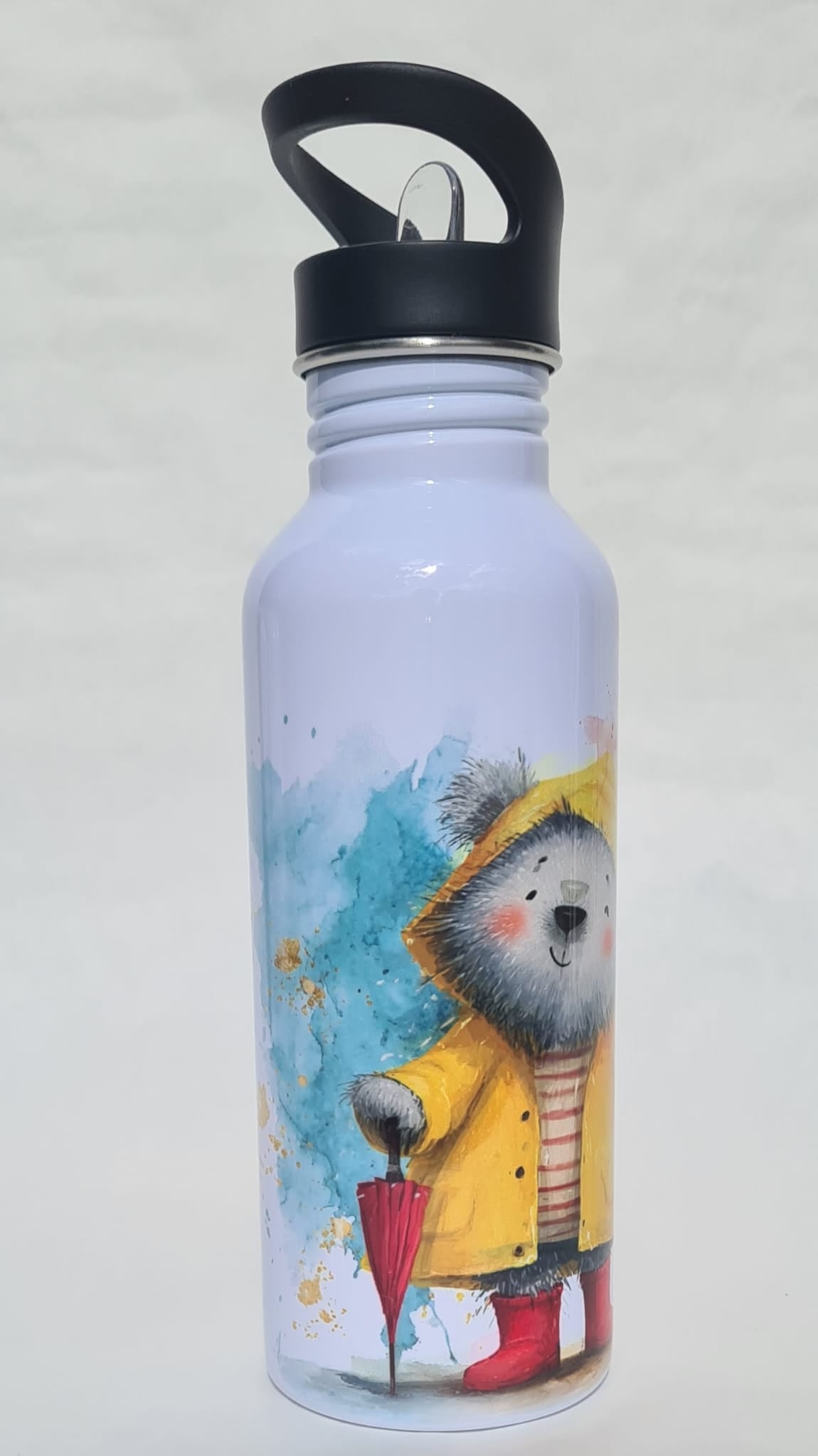 Teddy im Regenmantel – 500 ml Schule,Sport und Ausflüge