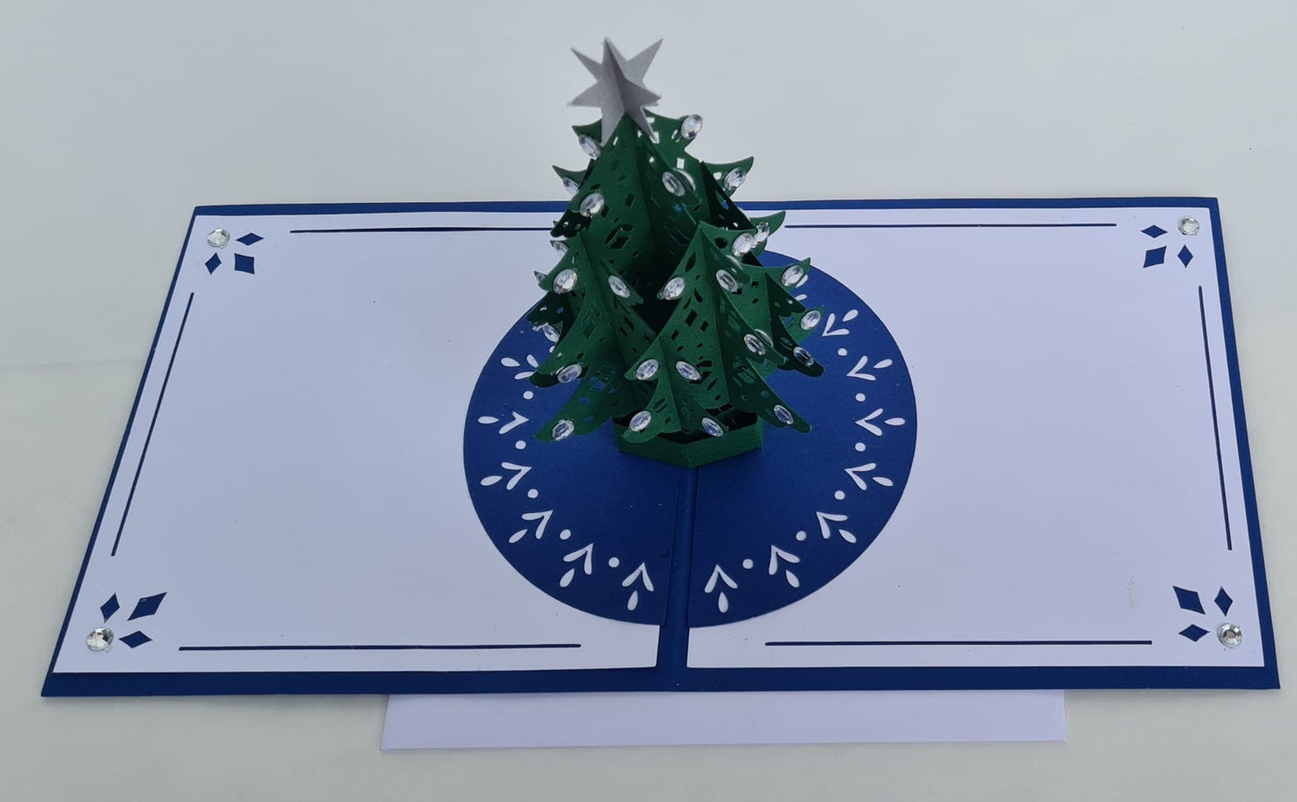 Pop-up Weihnachtskarte – Tannenbaum mit Glitzer