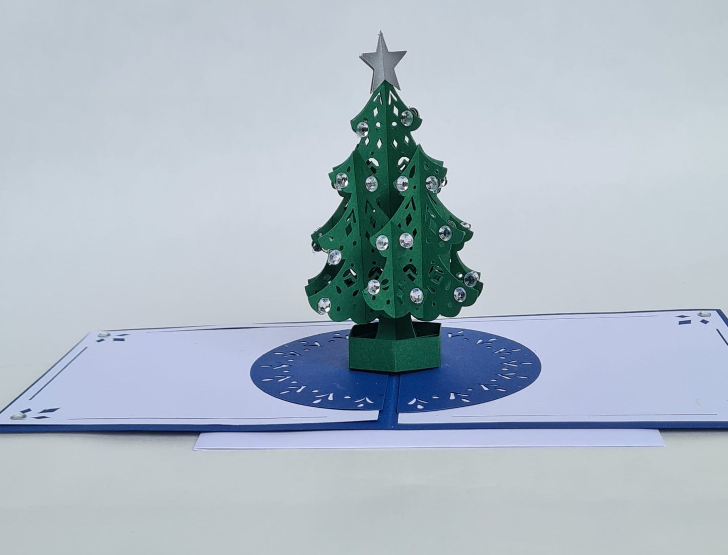 Pop-up Weihnachtskarte – Tannenbaum mit Glitzer