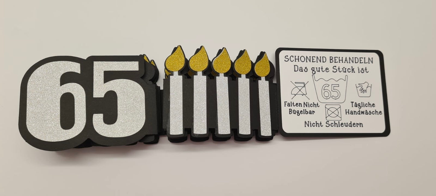 Geburtstagskarte „Kerzenparade“ – mit Wunschzahl & persönlichem Gruß