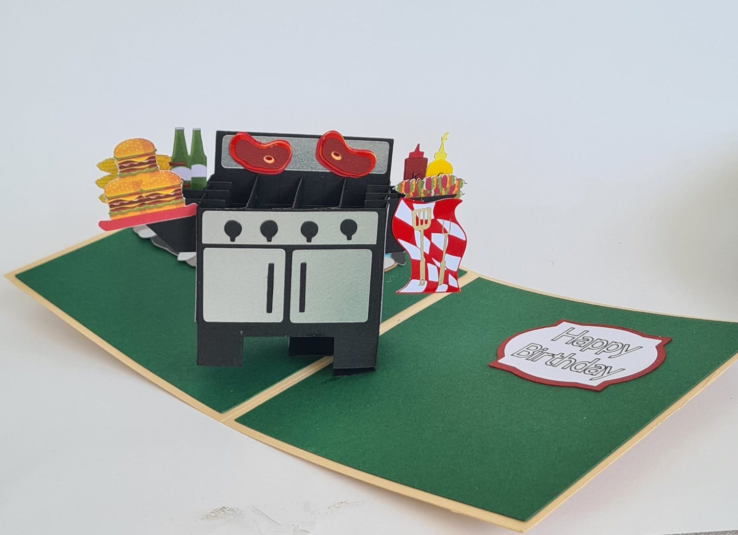Pop-Up Geburtstagskarte – BBQ-Grill-Design