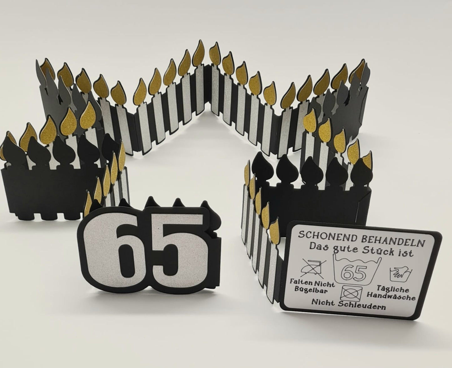 Geburtstagskarte „Kerzenparade“ – mit Wunschzahl & persönlichem Gruß