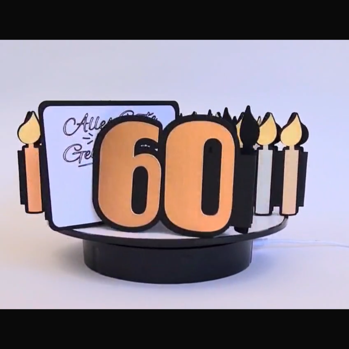 Gold „Kerzenparade“ – mit Wunschzahl & persönlichem Gruß