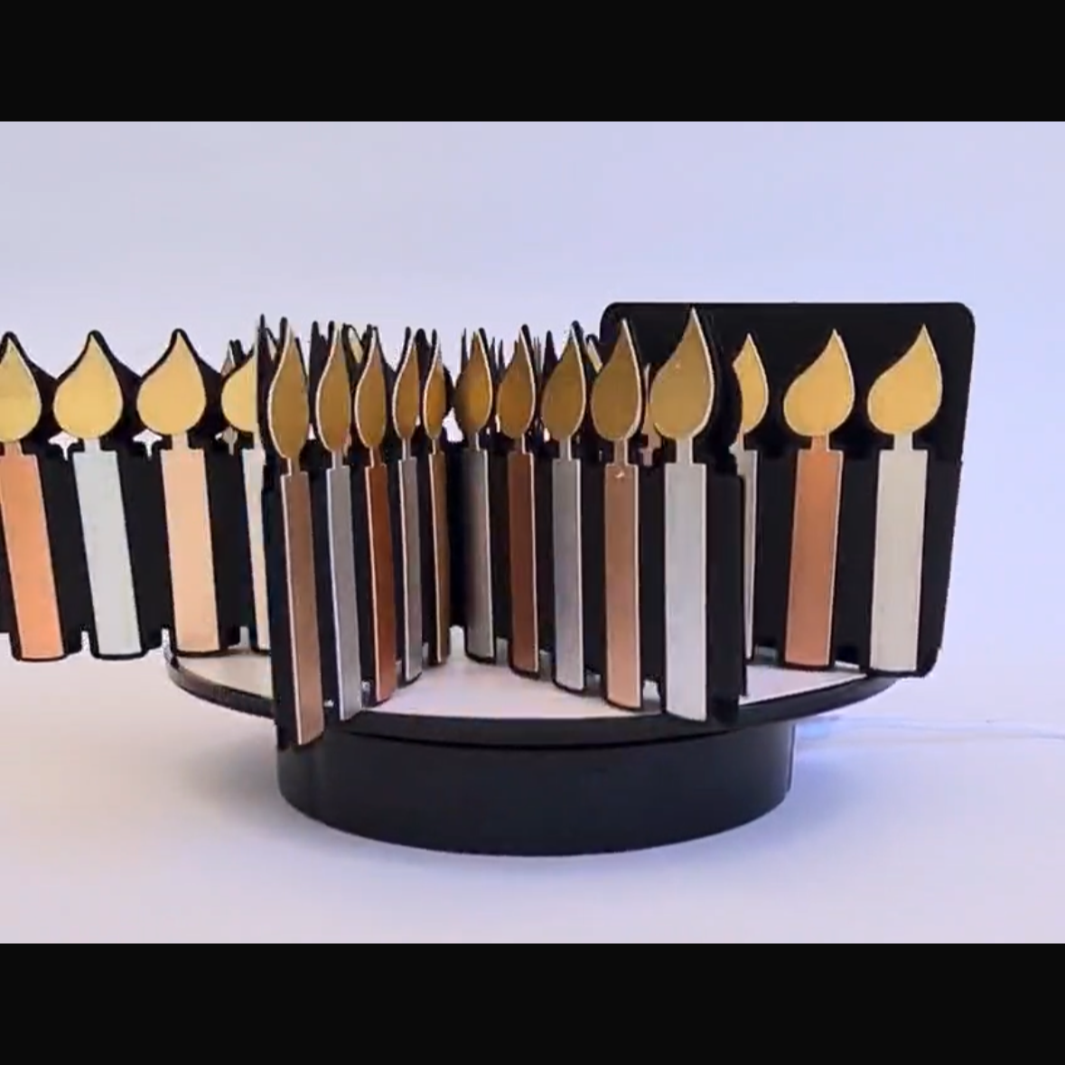 Gold „Kerzenparade“ – mit Wunschzahl & persönlichem Gruß