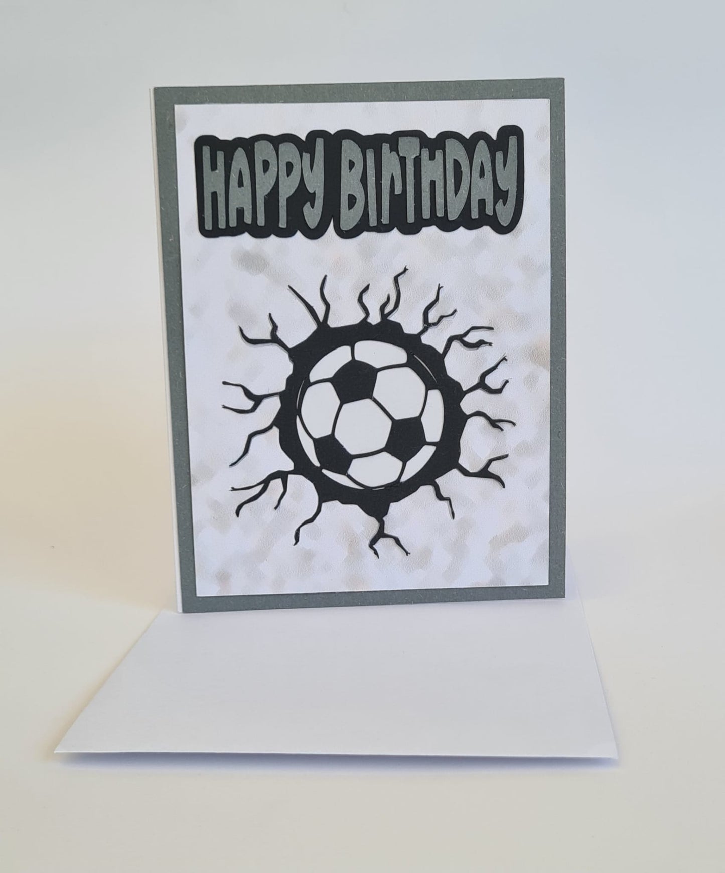 Geburtstagskarte für Fußballfans – "Happy Birthday" mit Ball