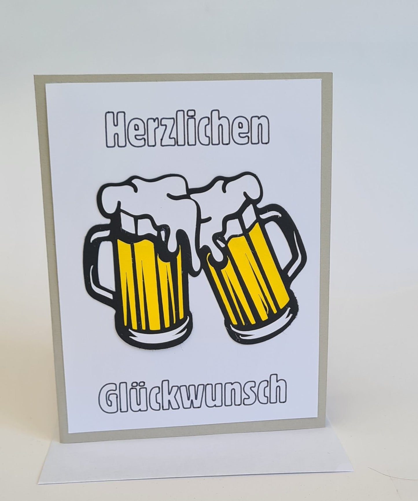 Geburtstagskarte mit Biermotiv – "Prost aufs neue Lebensjahr!"