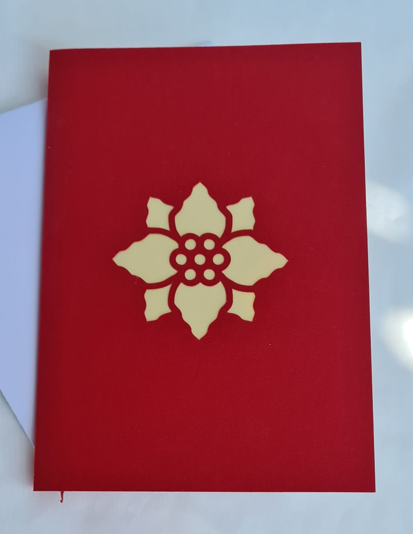 Weihnachtsstern 3D Karte - Blumen Weihanchten