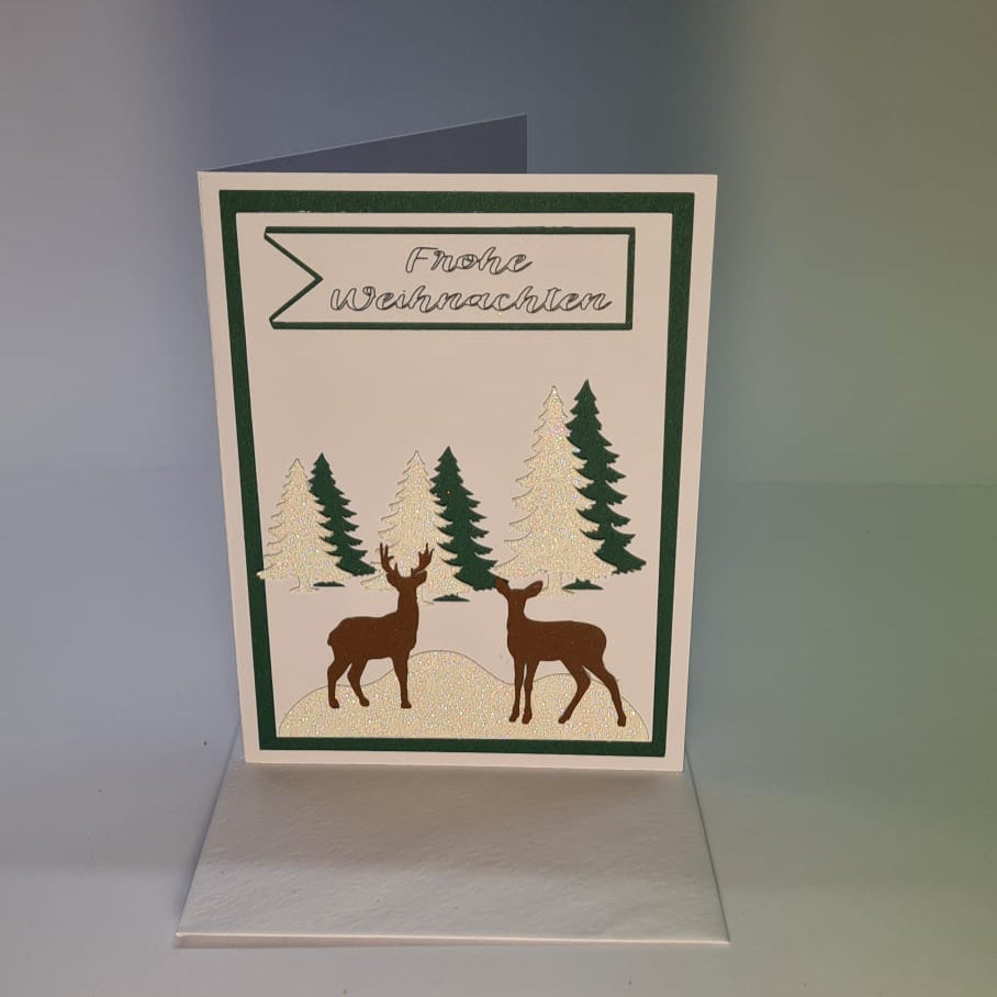 Winterwaldgruß - Reh im Glitzerschnee