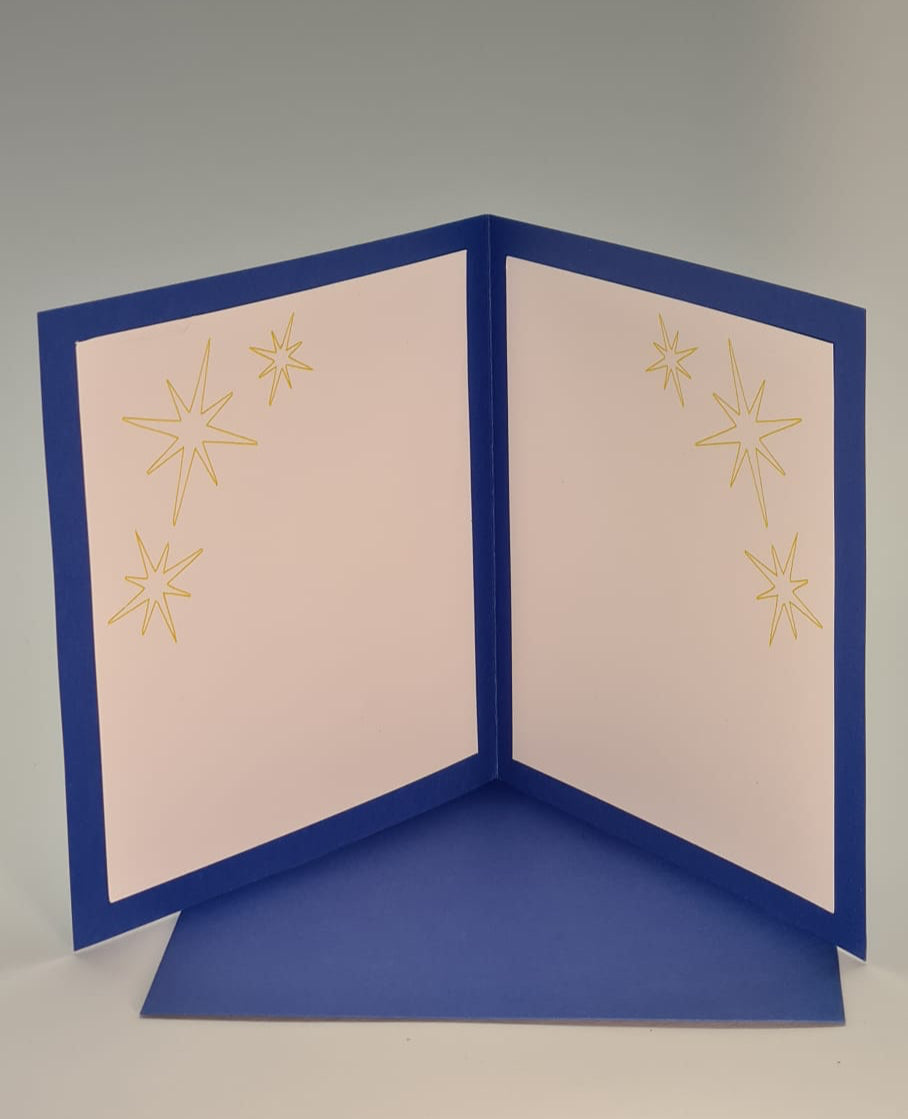 Winterglanz – Glitzerkarte mit Reh & Weihnachtsgrüßen