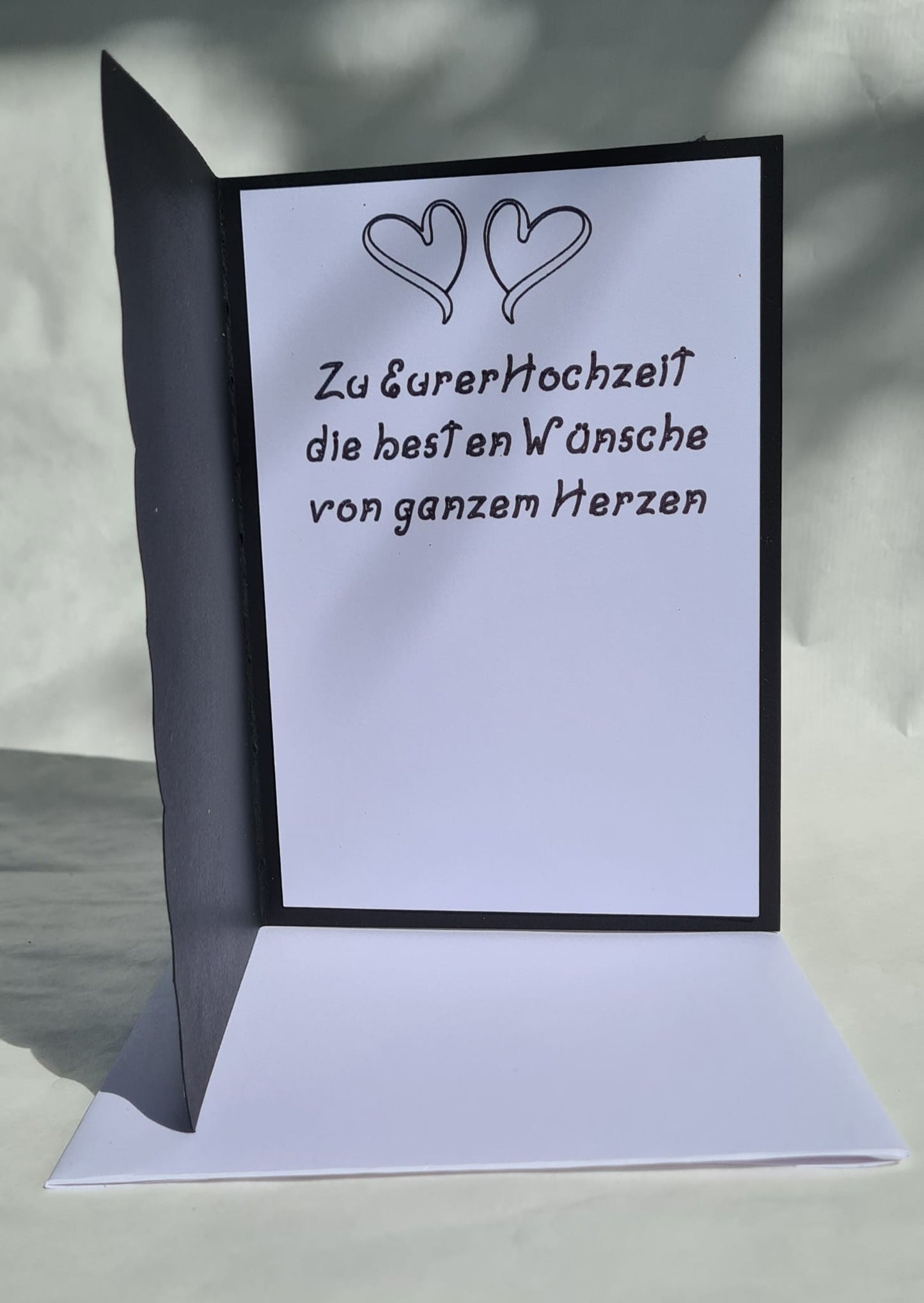 Hochzeitskarte mit Glitzerkleid – Handgemacht & elegant