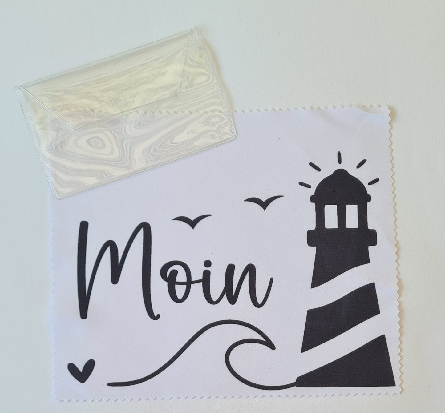 Brillenputztuch mit Moin Hamburg – 18 x 15 cm