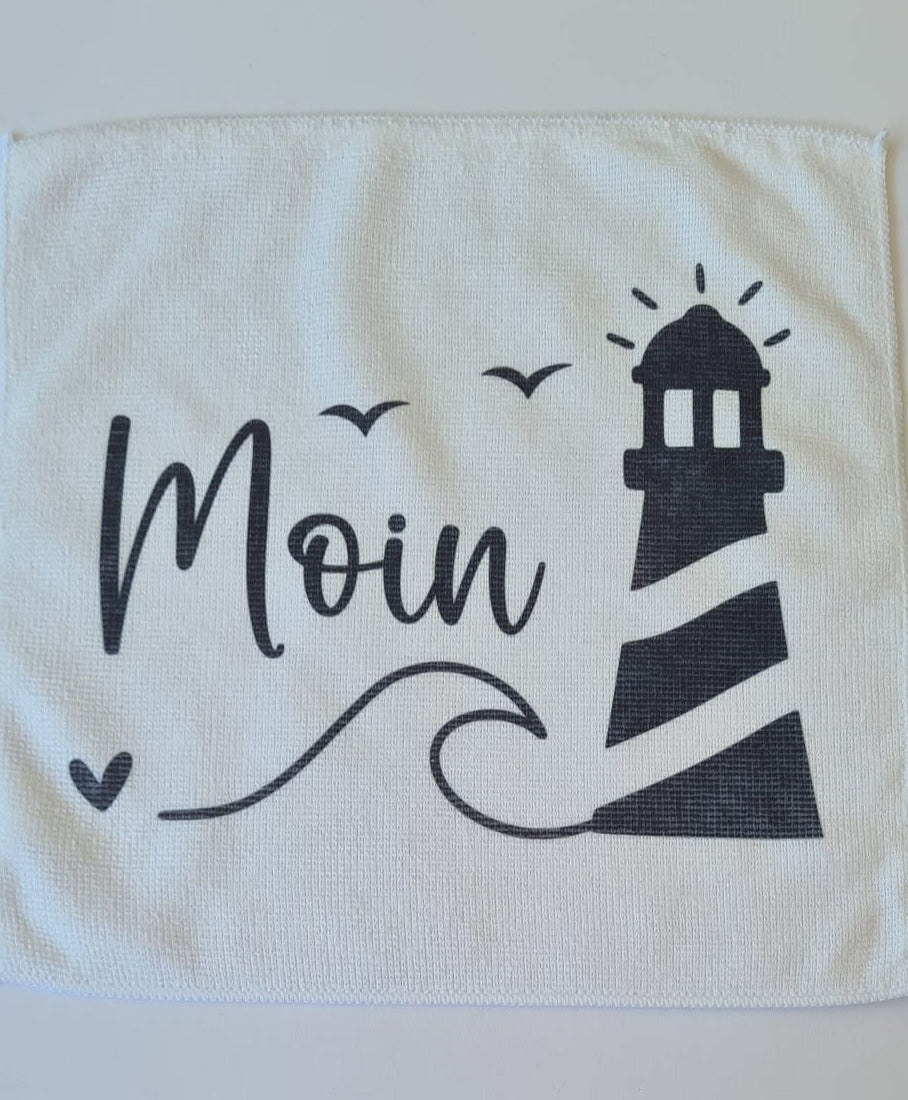 Mikrofaser-Tuch "Moin" – 30 x 30 cm