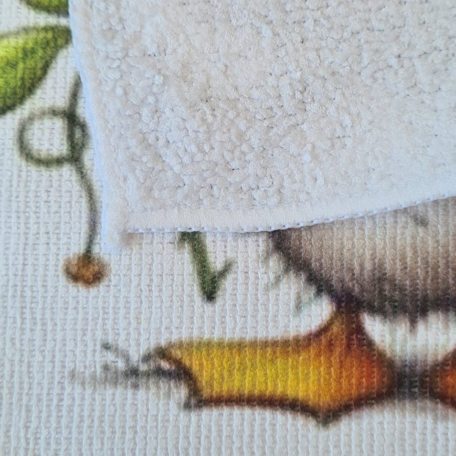 Mikrofaser-Tuch "Lustiger Vogel" – 30 x 30 cm