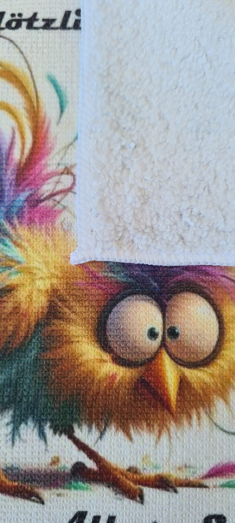 Mikrofaser-Tuch "Lustiger Hahn" – 30 x 30 cm