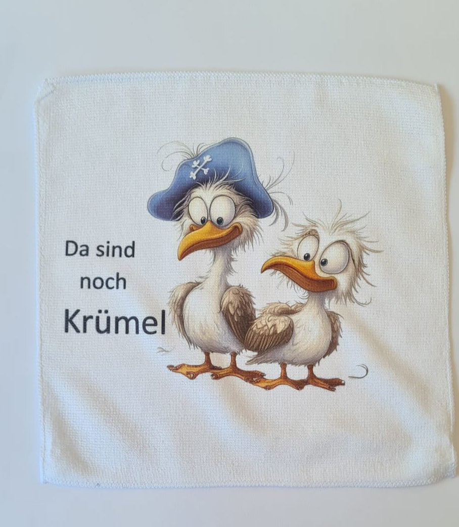 Mikrofaser-Tuch "Möven Paar" – 30 x 30 cm