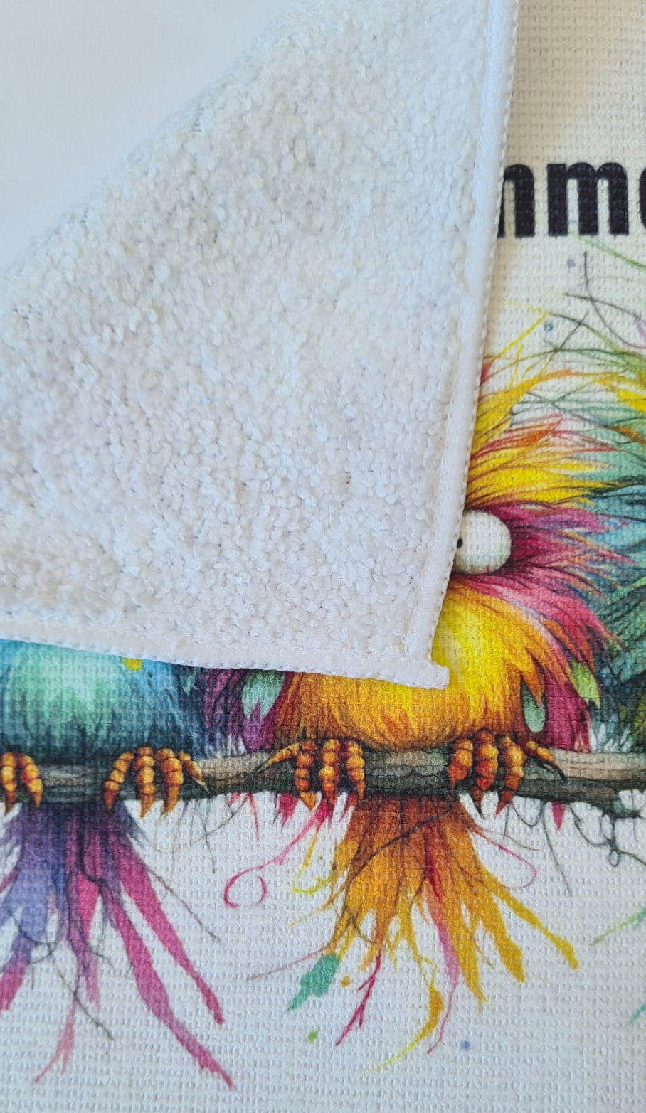 Mikrofaser-Tuch "drei bunt Vögel" – 30 x 30 cm