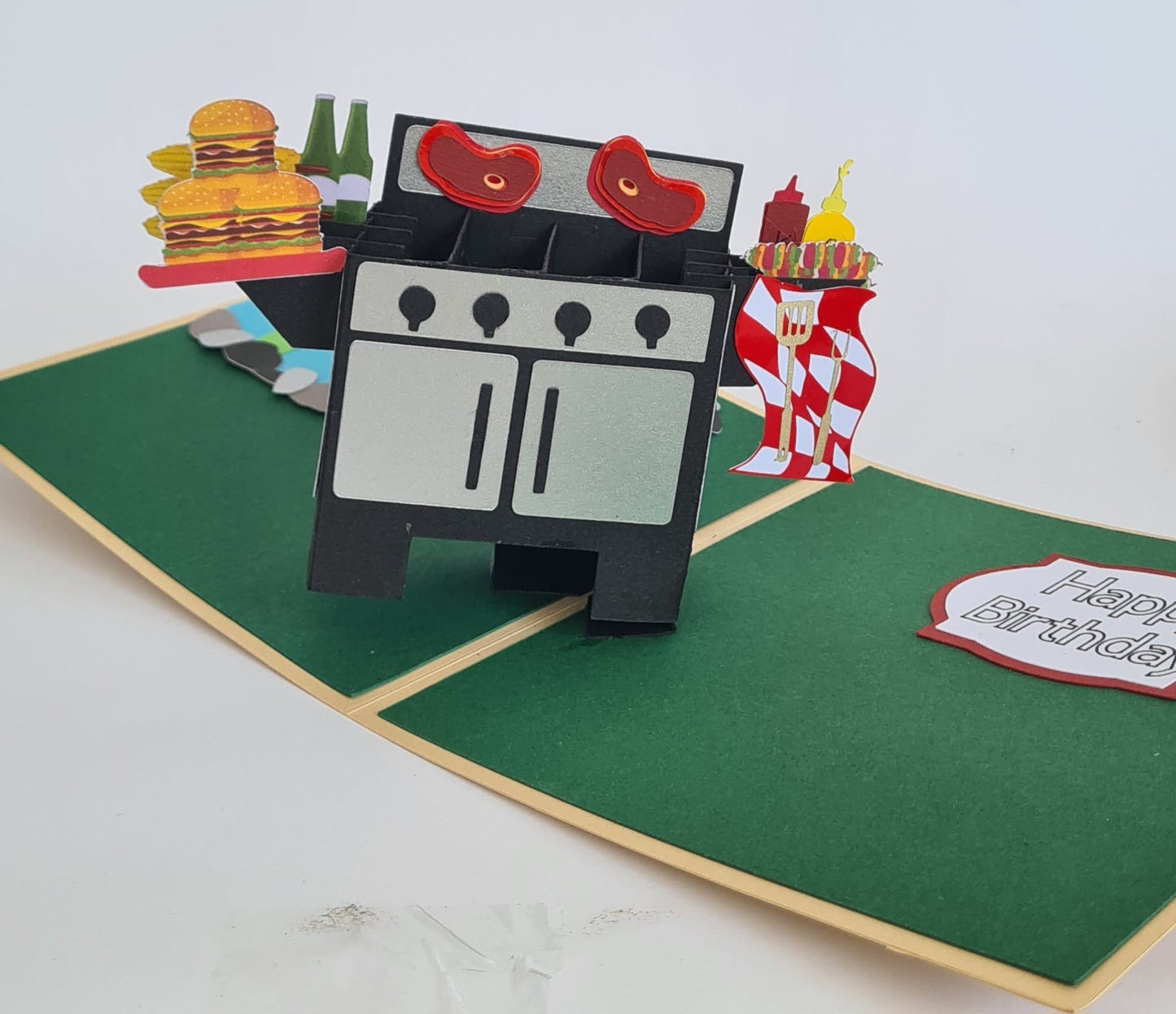 Pop-Up Geburtstagskarte – BBQ-Grill-Design