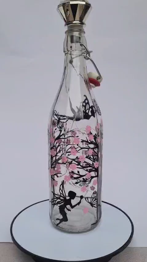 Magische Feenflasche mit Solarbetrieb UV-Licht – Regenfest für Garten &  Zuhause